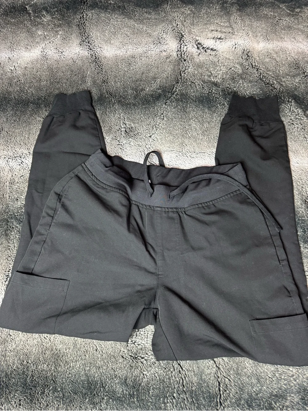 Women's Black Drawstring Jogger Pants with Pockets